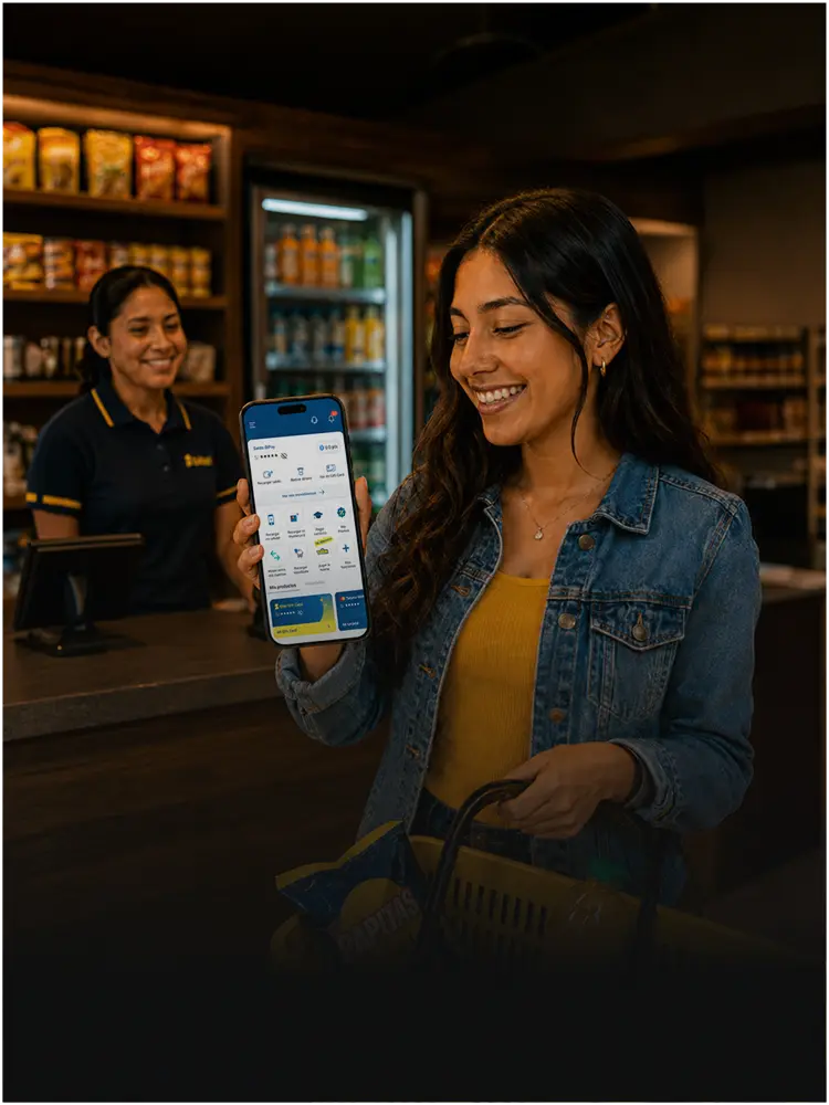 Pago con BiPay en una bodega